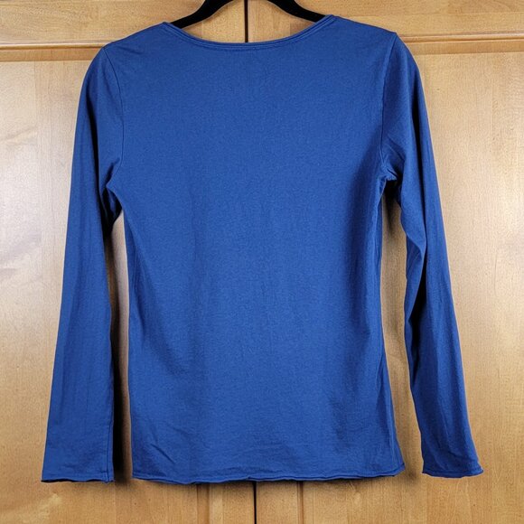 Life Is Good Navy Raw Hem Smooth Fitted Long Sleeve Tee Have a Nice Daisy - XS - Picture 5 of 9